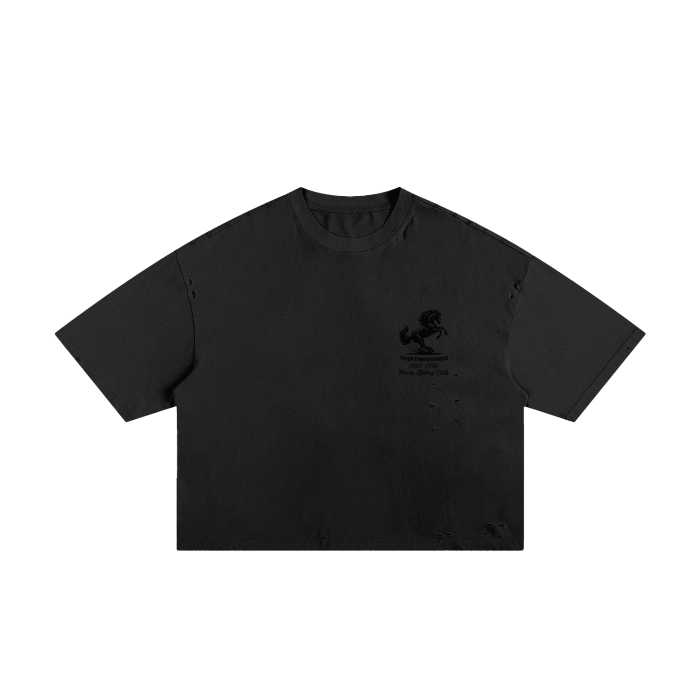 Horse Club Frayed Boxy Tee