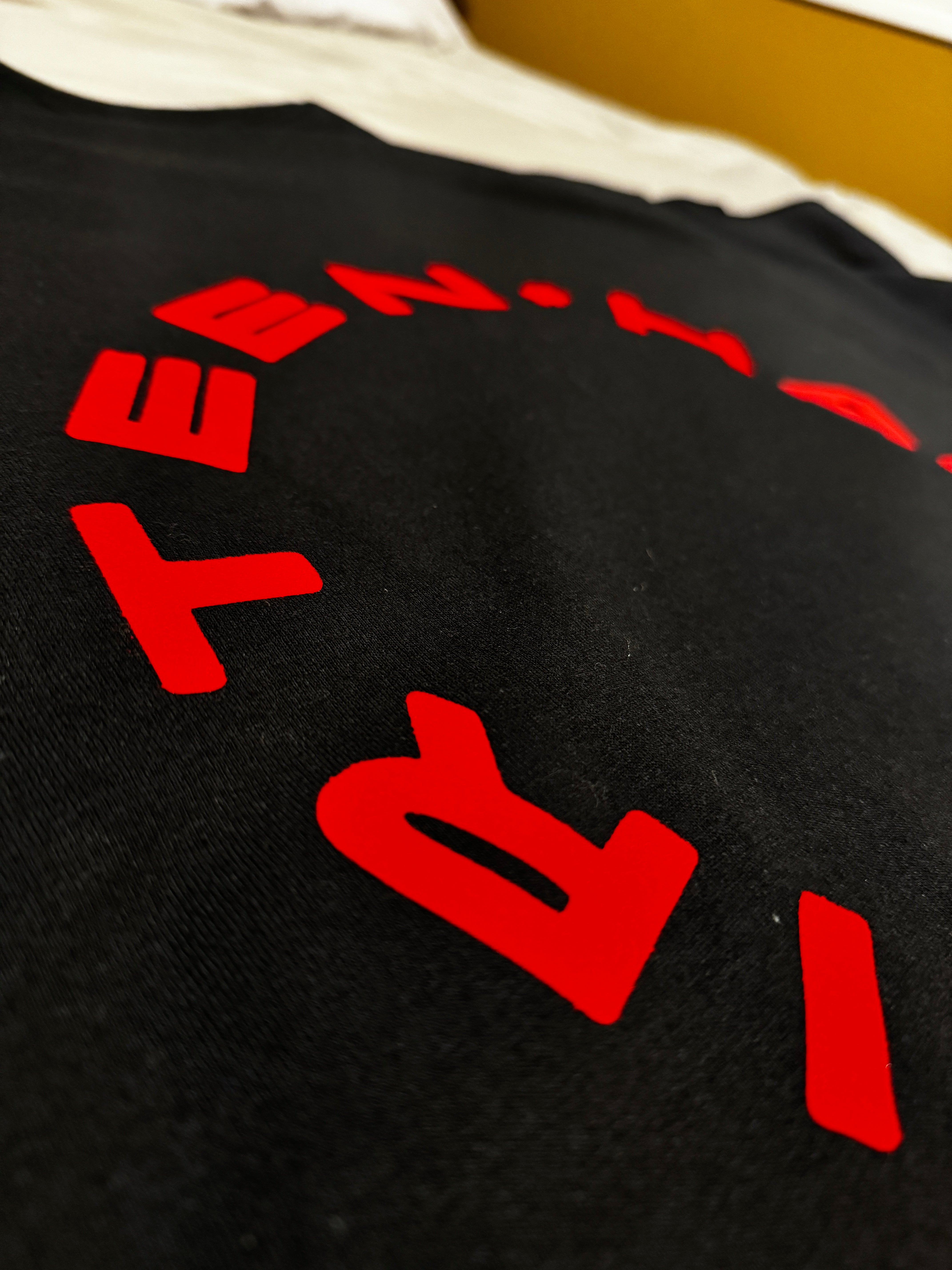 Inception Collection - Red Unscripted Black Tee